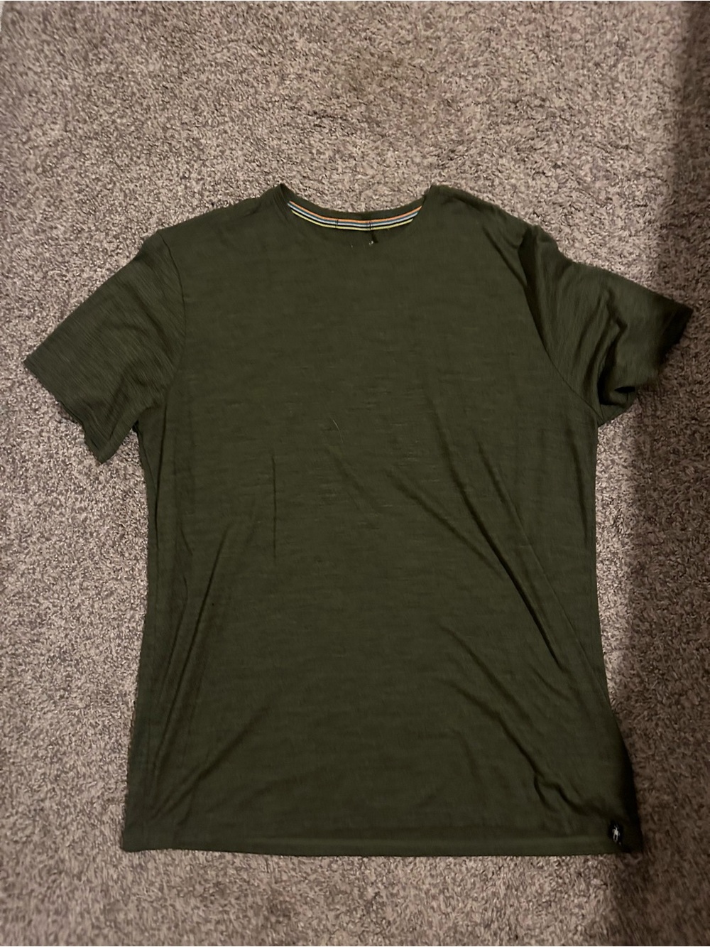 Men's Short Sleeve Crew Neck T-Shirt in Olive Green